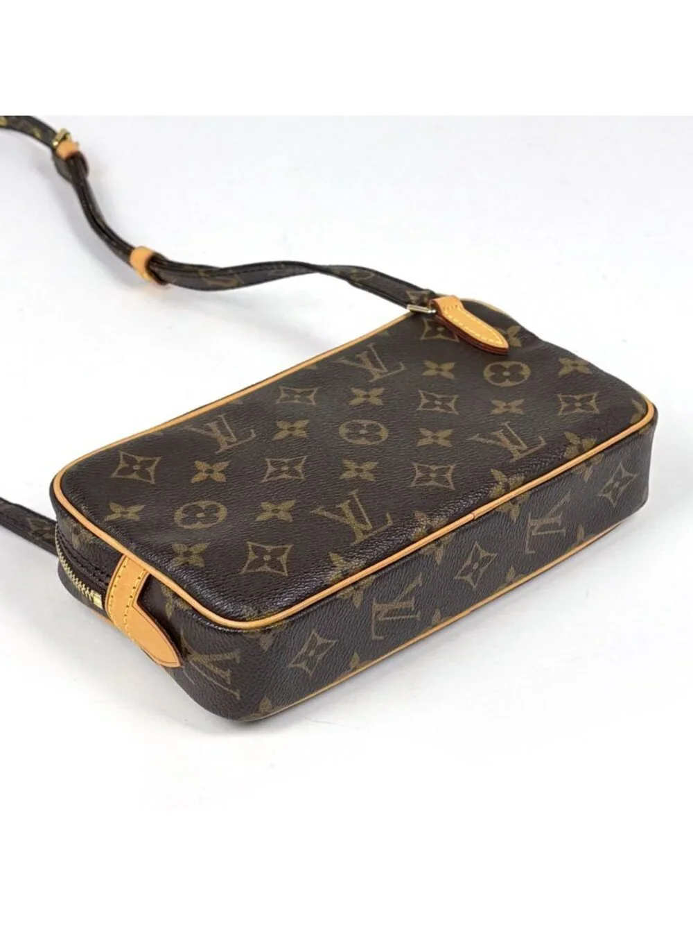 Louis Vuitton Pochette Marly Bandouliere Shoulder Bag Crossbody Monogram Brown